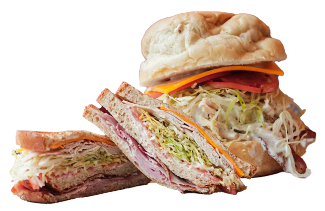 Featured images of handmade sandwiches from West Street Deli.